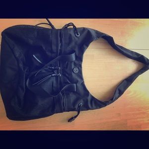 Lululemon black gym bag.